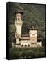 Ticino, Lake Lugano, Lugano, Lakefront Villa, Paradiso, Switzerland-Walter Bibikow-Framed Stretched Canvas