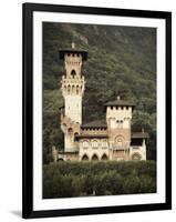 Ticino, Lake Lugano, Lugano, Lakefront Villa, Paradiso, Switzerland-Walter Bibikow-Framed Photographic Print