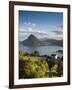 Ticino, Lake Lugano, Lugano, Town View and Monte San Salvador from Monte Bre, Switzerland-Walter Bibikow-Framed Photographic Print