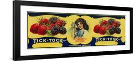 Tick Tock Berry Label - San Francisco, CA-Lantern Press-Framed Premium Giclee Print