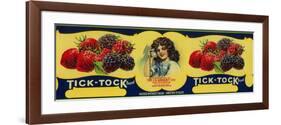 Tick Tock Berry Label - San Francisco, CA-Lantern Press-Framed Art Print