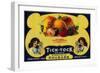 Tick Tock Rhubarb Label - San Francisco, CA-Lantern Press-Framed Art Print