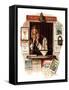 "Ticket Agent", April 24,1937-Norman Rockwell-Framed Stretched Canvas
