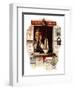 "Ticket Agent", April 24,1937-Norman Rockwell-Framed Giclee Print