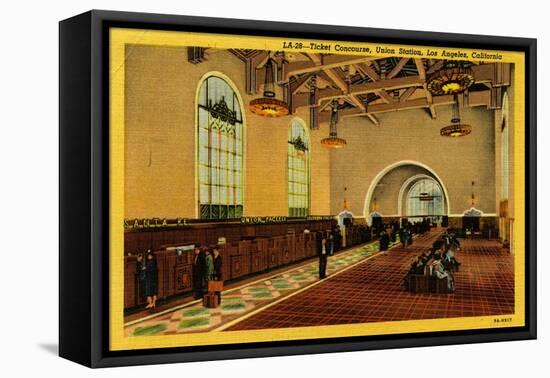 Ticket Concourse, Union Station, Los Angeles, California, C.1910-35-null-Framed Stretched Canvas