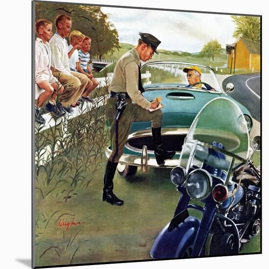 "Ticket for Roadster", April 27, 1957-George Hughes-Mounted Giclee Print