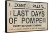 Ticket for the Last Days of Pompeii at the Alexandra Palace-English School-Framed Stretched Canvas