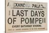 Ticket for the Last Days of Pompeii at the Alexandra Palace-English School-Stretched Canvas