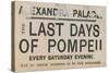 Ticket for the Last Days of Pompeii at the Alexandra Palace-English School-Stretched Canvas