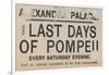 Ticket for the Last Days of Pompeii at the Alexandra Palace-English School-Framed Giclee Print