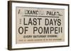 Ticket for the Last Days of Pompeii at the Alexandra Palace-English School-Framed Giclee Print