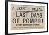 Ticket for the Last Days of Pompeii at the Alexandra Palace-English School-Framed Giclee Print