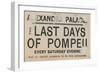 Ticket for the Last Days of Pompeii at the Alexandra Palace-English School-Framed Giclee Print