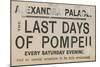 Ticket for the Last Days of Pompeii at the Alexandra Palace-English School-Mounted Giclee Print