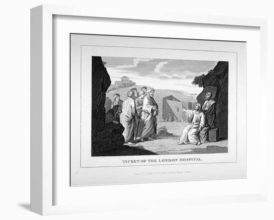 Ticket for the London Hospital Showing Christ and the Disciples, C1825-Charles Grignion-Framed Giclee Print