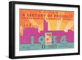 Ticket to Chicago Exposition-null-Framed Art Print