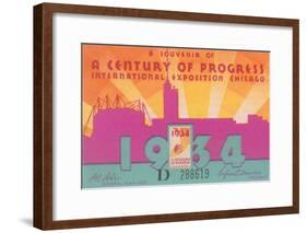 Ticket to Chicago Exposition-null-Framed Art Print