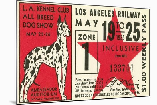 Ticket to Dog Show-null-Mounted Art Print