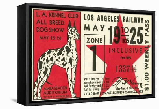 Ticket to Dog Show-null-Framed Stretched Canvas