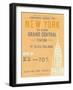 Ticket to New York-The Vintage Collection-Framed Art Print