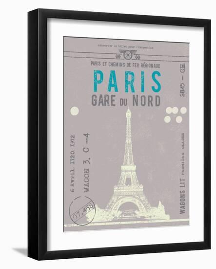 Ticket to Paris-The Vintage Collection-Framed Art Print