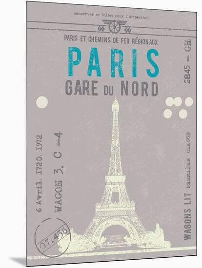 Ticket to Paris-The Vintage Collection-Mounted Giclee Print