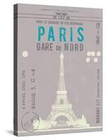 Ticket to Paris-The Vintage Collection-Stretched Canvas