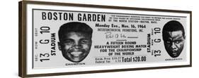 Ticket to World Championship Boxing Match Between Muhammad Ali and Sonny Liston-null-Framed Premium Giclee Print