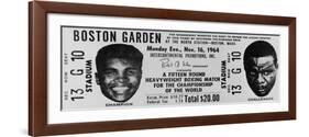 Ticket to World Championship Boxing Match Between Muhammad Ali and Sonny Liston-null-Framed Art Print