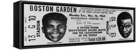 Ticket to World Championship Boxing Match Between Muhammad Ali and Sonny Liston-null-Framed Stretched Canvas
