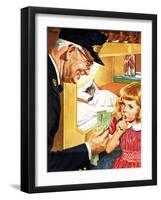 Tickets Please Chessie!-F. Chaney-Framed Giclee Print