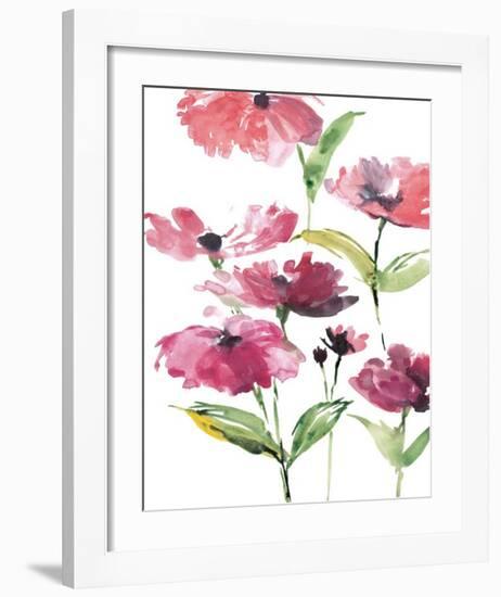 Tickled Pink Posies-Rebecca Meyers-Framed Giclee Print