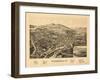 Ticonderoga, New York - Panoramic Map-Lantern Press-Framed Art Print