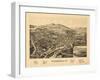 Ticonderoga, New York - Panoramic Map-Lantern Press-Framed Art Print