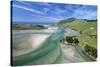 Tidal patterns, Hoopers Inlet, Otago Peninsula, Dunedin, South Island, New Zealand-David Wall-Stretched Canvas