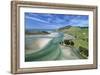 Tidal patterns, Hoopers Inlet, Otago Peninsula, Dunedin, South Island, New Zealand-David Wall-Framed Photographic Print