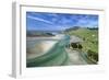 Tidal patterns, Hoopers Inlet, Otago Peninsula, Dunedin, South Island, New Zealand-David Wall-Framed Photographic Print