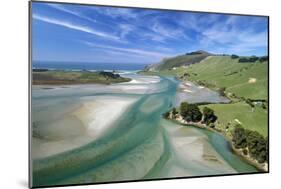 Tidal patterns, Hoopers Inlet, Otago Peninsula, Dunedin, South Island, New Zealand-David Wall-Mounted Photographic Print