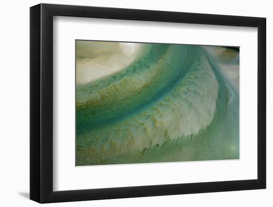 Tidal patterns, Hoopers Inlet, Otago Peninsula, Dunedin, South Island, New Zealand-David Wall-Framed Photographic Print