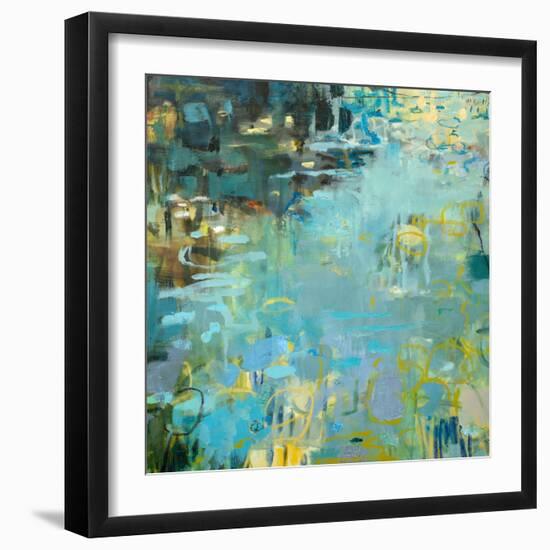 Tidal Pool In Blue-Kathleen Robbins-Framed Art Print