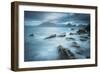 Tide and Stormy Skies over Loch Scavaig and the Black Cuillin Mountain Ridge, Elgol, Scotland-Stewart Smith-Framed Photographic Print