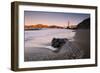 Tide Design at Marshall Beach, Golden Gate Bridge, California-Vincent James-Framed Photographic Print