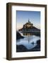 Tide growing at dusk, Mont-Saint-Michel, UNESCO World Heritage Site, Normandy, France, Europe-Francesco Vaninetti-Framed Photographic Print