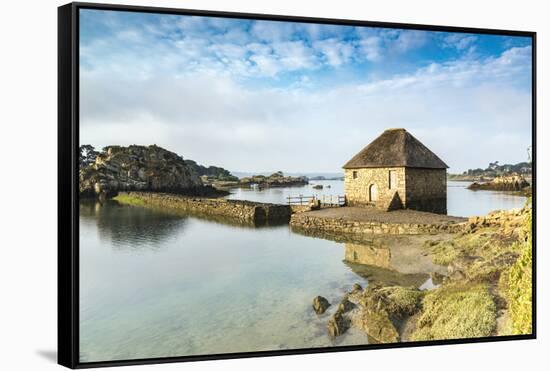 Tide mill on Brehat island, Cotes-d'Armor, Brittany, France, Europe-Francesco Vaninetti-Framed Stretched Canvas