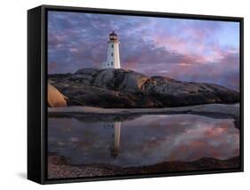 Tide Pool by Lighthouse-Cindy Kassab-Framed Stretched Canvas