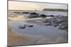 Tide Retreating at Sunset Leaving Tide Pools Among Rocks-Nick Upton-Mounted Photographic Print