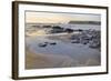 Tide Retreating at Sunset Leaving Tide Pools Among Rocks-Nick Upton-Framed Photographic Print