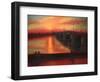 Tide Tables Richmond Bridge Sunset, 2022, (oil on canvas)-Lee Campbell-Framed Giclee Print