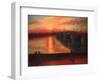 Tide Tables Richmond Bridge Sunset, 2022, (oil on canvas)-Lee Campbell-Framed Giclee Print