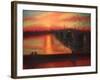 Tide Tables Richmond Bridge Sunset, 2022, (oil on canvas)-Lee Campbell-Framed Giclee Print